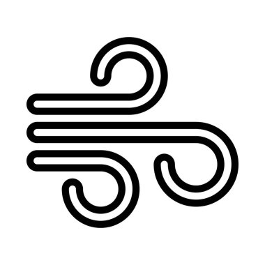 Rüzgar düz simgesi, vektör çizim 