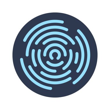 Biyometrik koruma simgesi vektör çizimi