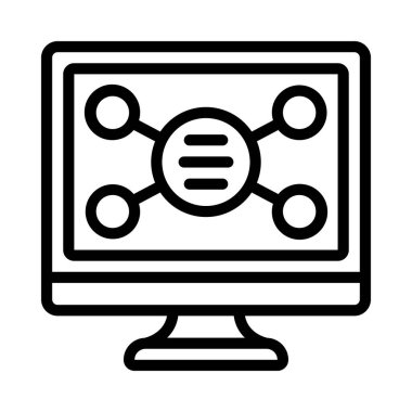 Diyagram Yazılım simgesi vektör illüstrasyon tasarımı