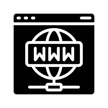 Web sitesi sunucu simgesi, vektör illüstrasyonu