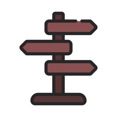 Yön İşareti simgesi. izole vektör illüstrasyonu