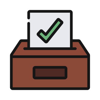 Oylama Evet ikon vektör çizimi tasarımı