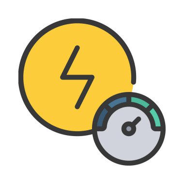 Hızlı şarj edilen simge vektör illüstrasyon tasarımı