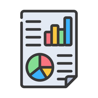 Veri Belgesi simgesi, vektör illüstrasyonu  