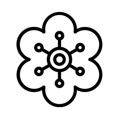 Sardunya düz simgesi, vektör illüstrasyonu 