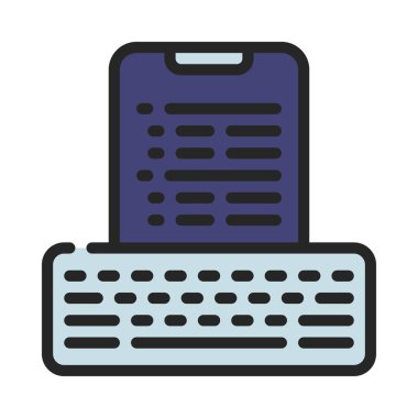 Mobil Kodlama Klavyesi vektör illüstrasyon tasarımı