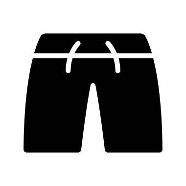 Yüzme Şortu düz simgesi, vektör illüstrasyonu 