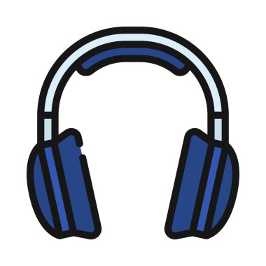 kulaklık simgesi, vektör illüstrasyonu 