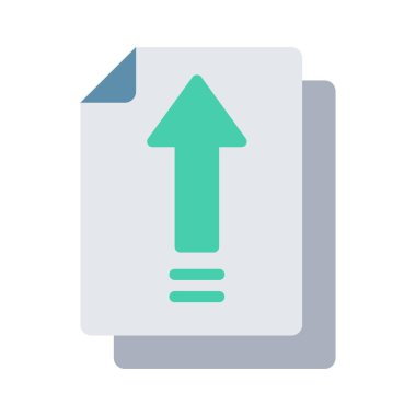 Belge simgesi, vektör illüstrasyonu yükle  