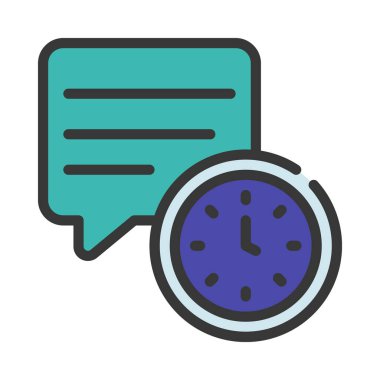 İleti Zamanlayıcısı simgesi, vektör illüstrasyonu 