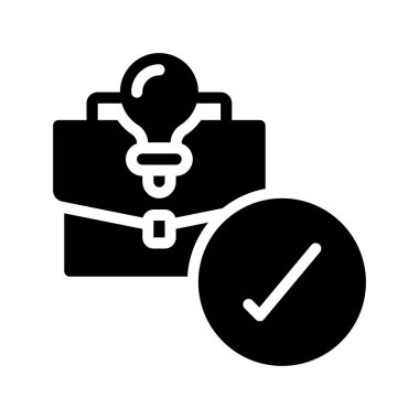 Geliştirilmiş fikir düz simgesi, vektör illüstrasyonu 