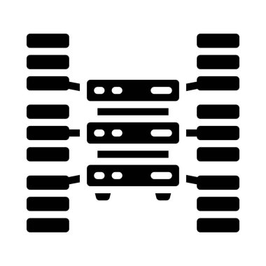 Büyük veri simgesi, vektör çizim   