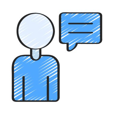 kişi düz simgesi, vektör illüstrasyonu 