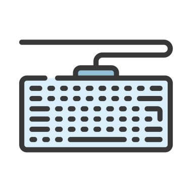 Klavye simgesi, basit stil. vektör illüstrasyonu 