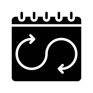 Esnek Zamanlama simgesi, vektör illüstrasyonu 