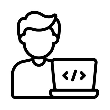 Geliştirici simge vektör illüstrasyon tasarımı