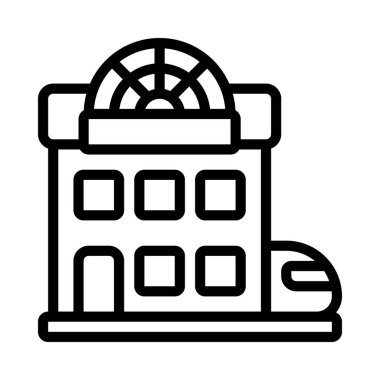 tren istasyonu ikon vektör illüstrasyonu