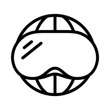 VR İnternet Gözlüğü simgesi, vektör illüstrasyonu 