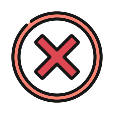 çapraz simge vektör illüstrasyonu