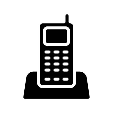 Ev telefonu simgesi vektör illüstrasyonu 