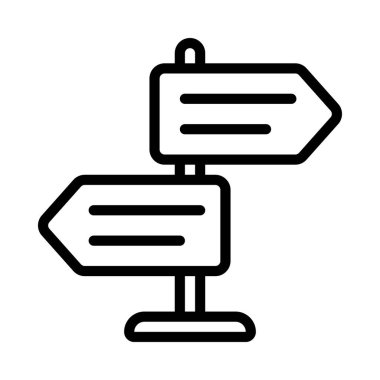 Yön İşareti simgesi. izole vektör illüstrasyonu