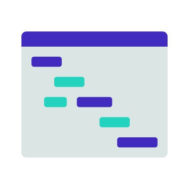 business Gannt Grafik simgesi, vektör illüstrasyonu