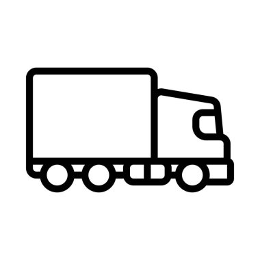 Lorry web simgesi, vektör illüstrasyonu                      