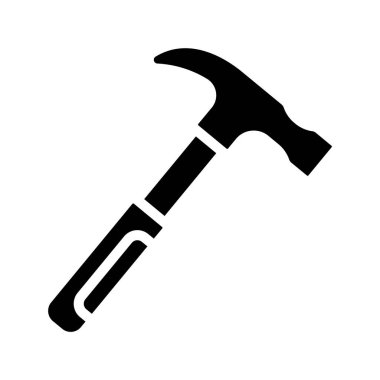 Çekiç Araç simgesi, beyaz arkaplanda izole edilmiş vektör