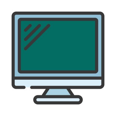 Masaüstü bilgisayar kutsal kişilerin resmi, vektör çizim 