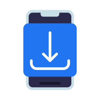 Uygulama İndirme simge vektör çizimi 