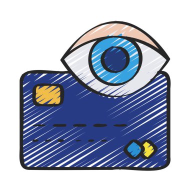 Kredi kartı web simgesi vektör illüstrasyonu