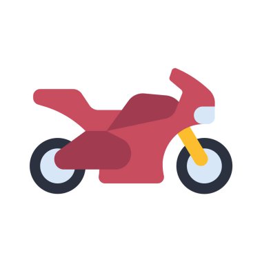 Motosiklet web simgesi vektör illüstrasyonu