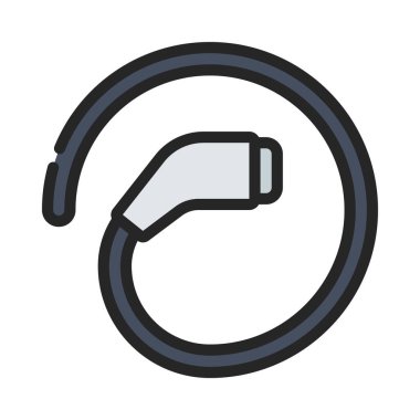 Car Charger Kablo Ağı vektör illüstrasyonuName