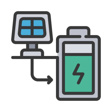 Battery icon, vector illustration simple design