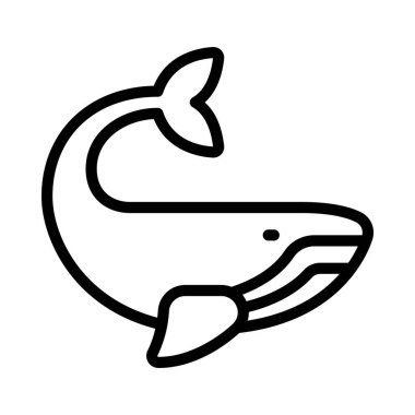 balina hayvan çizgi film ikonu izole vektör illüstrasyon grafik tasarımı                