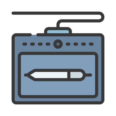 Tablo Ağ ikonu vektör illüstrasyonu çiziliyor