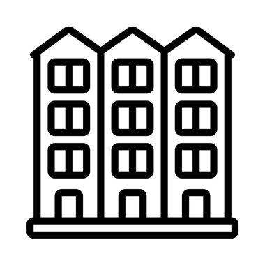 Uzun Evler simgesi, vektör illüstrasyonu 