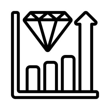 iş Değer Çizelgesi simgesi, vektör illüstrasyonu