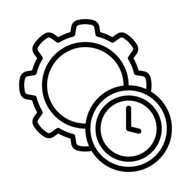 zaman yönetimi simgesini beyaz arka plan üzerinde