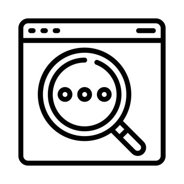 arama simgesi, vektör illüstrasyonu   