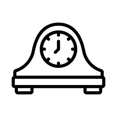 İzole edilmiş saat simgesi vektör tasarımı