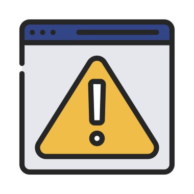 Web Uyarı Web simgesi vektör illüstrasyonuName