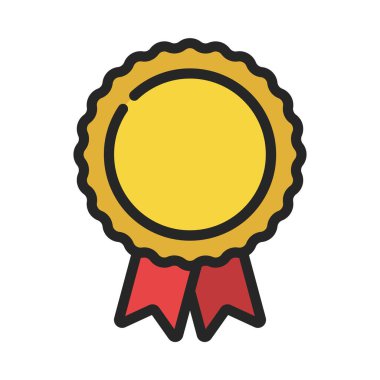 Kurdele Ödülü izole edilmiş ikon vektör illüstrasyon tasarımı         