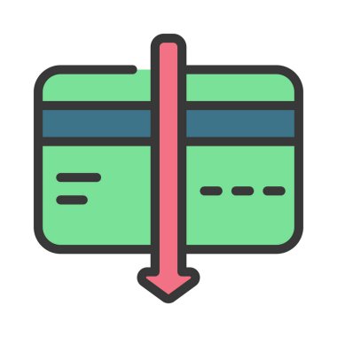 Kredi Borç simgesi vektör illüstrasyon tasarımı