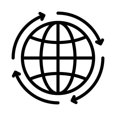 Küresel ikon vektör illüstrasyon tasarımı