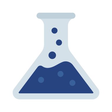 Üçgen şekilli beher ikonu basit düz illüstrasyon