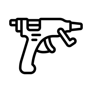 Yapıştırıcı Silahı düz simgesi, vektör illüstrasyonu 