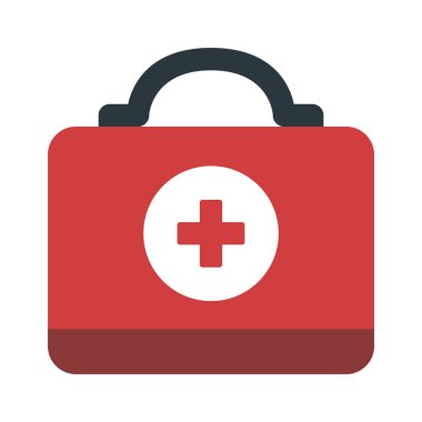 İlk yardım kiti web simgesi vektör illüstrasyonu