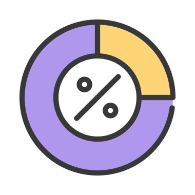 Grafik Grafiği Düz Simge Çemberi Turtası