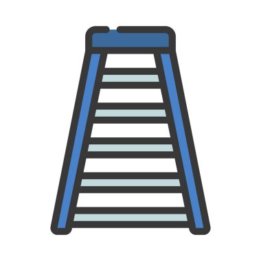 merdiven ağ ikonu vektör illüstrasyonu